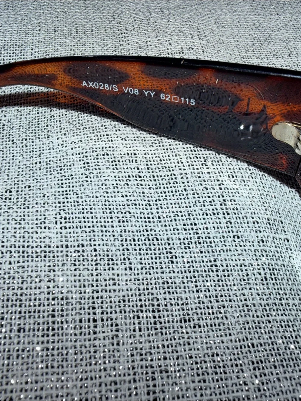 A|X Armani Exchange AX028/S Tortoiseshell Butterfly Sunglasses Vtg + Case
